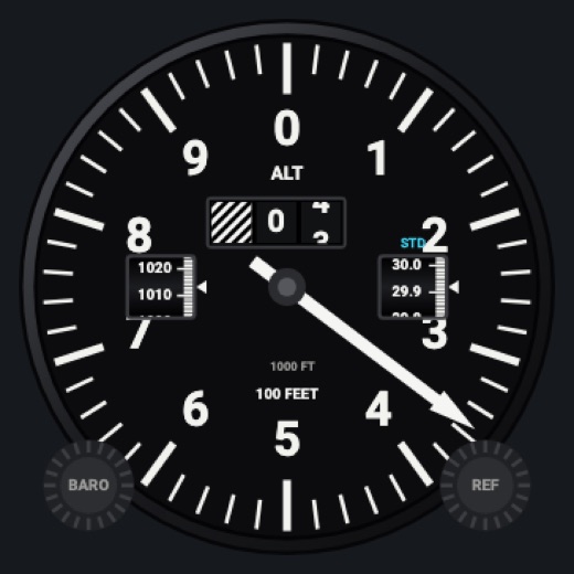 Altimeter: Drum-pointer