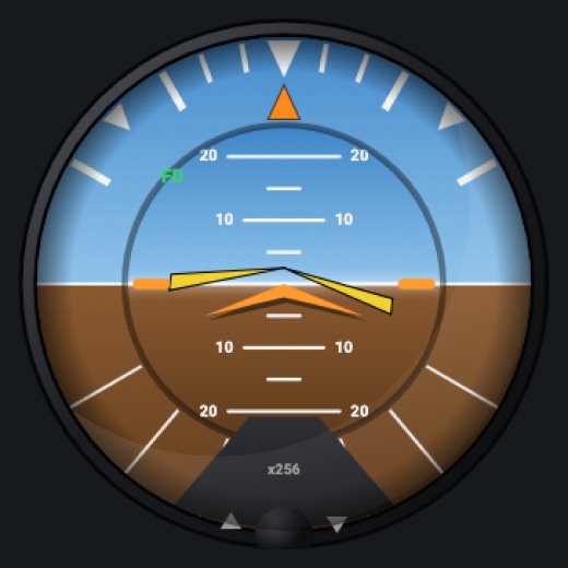 Attitude: Flight director (KI 256 style)