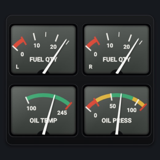 C172 engine gauges (4 in 1): C152 style