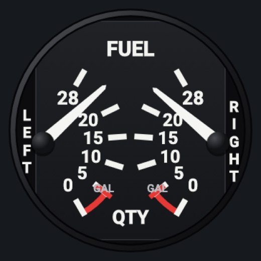 Fuel quantity: C172 style