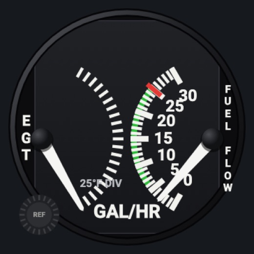 EGT / fuel flow: Engine 2