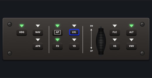 GMC 705-style autopilot controller: GMC 705 (Perspective)