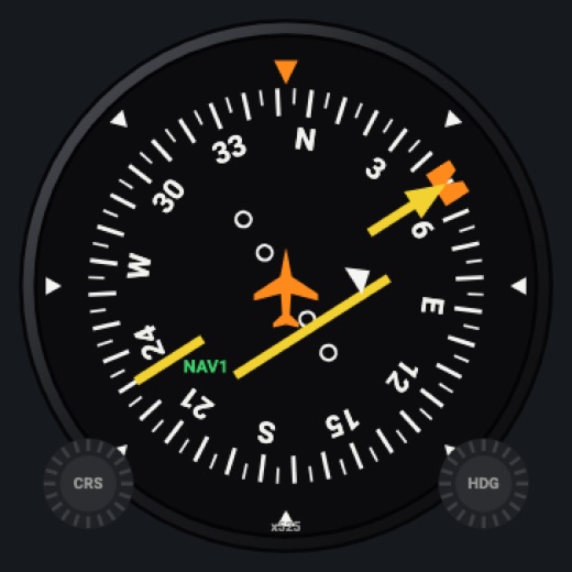 HSI (KI 525A style): NAV 1