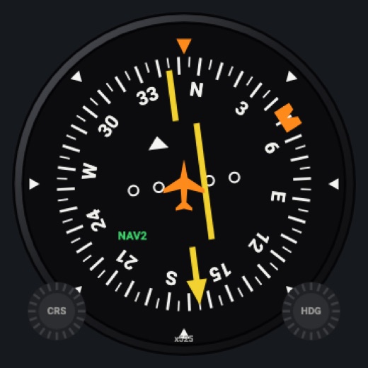 HSI (KI 525A style): NAV 2