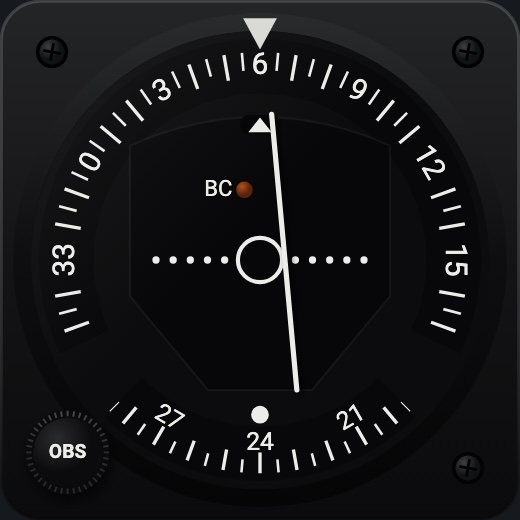 IN-385A-style VOR / LOC indicator: NAV 1