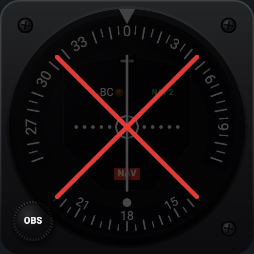 IN-385A-style VOR / LOC indicator: NAV 2