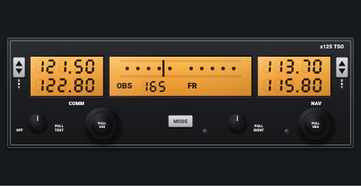 KX 125-style NAV/COM: NAV/COM 2