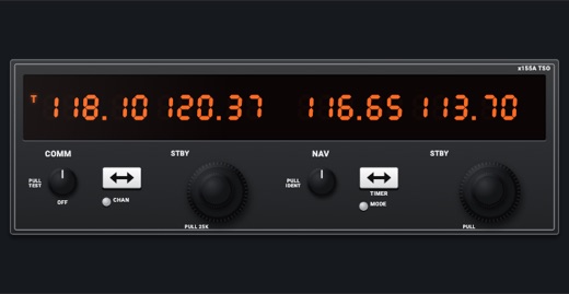 KX 155A-style NAV/COM: NAV/COM 1