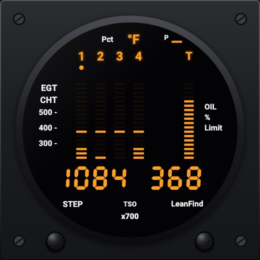 EDM 700-style engine monitor: Right engine