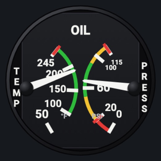 Oil temp / press: C172 style
