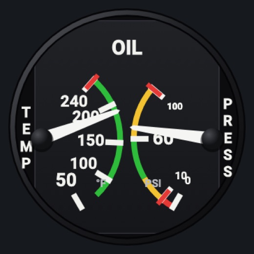 Oil temp / press: Engine 1