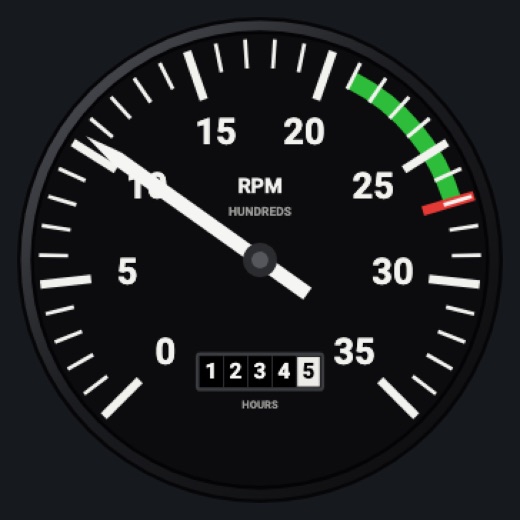 Tachometer: Engine 1