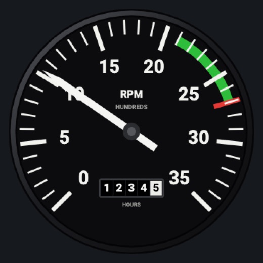 Tachometer: Engine 2
