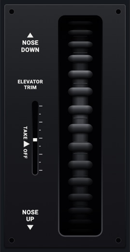 C172-style trim wheel: Standing 1 × 2