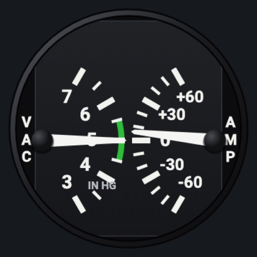 Vacuum / ammeter: C172 style